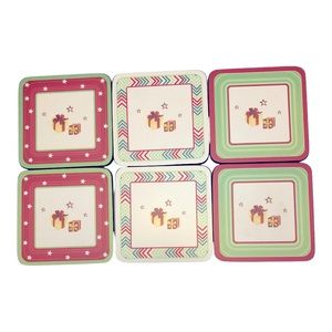 Pimpernel Christmas Jubilee Coasters, Set of 6 EUC
